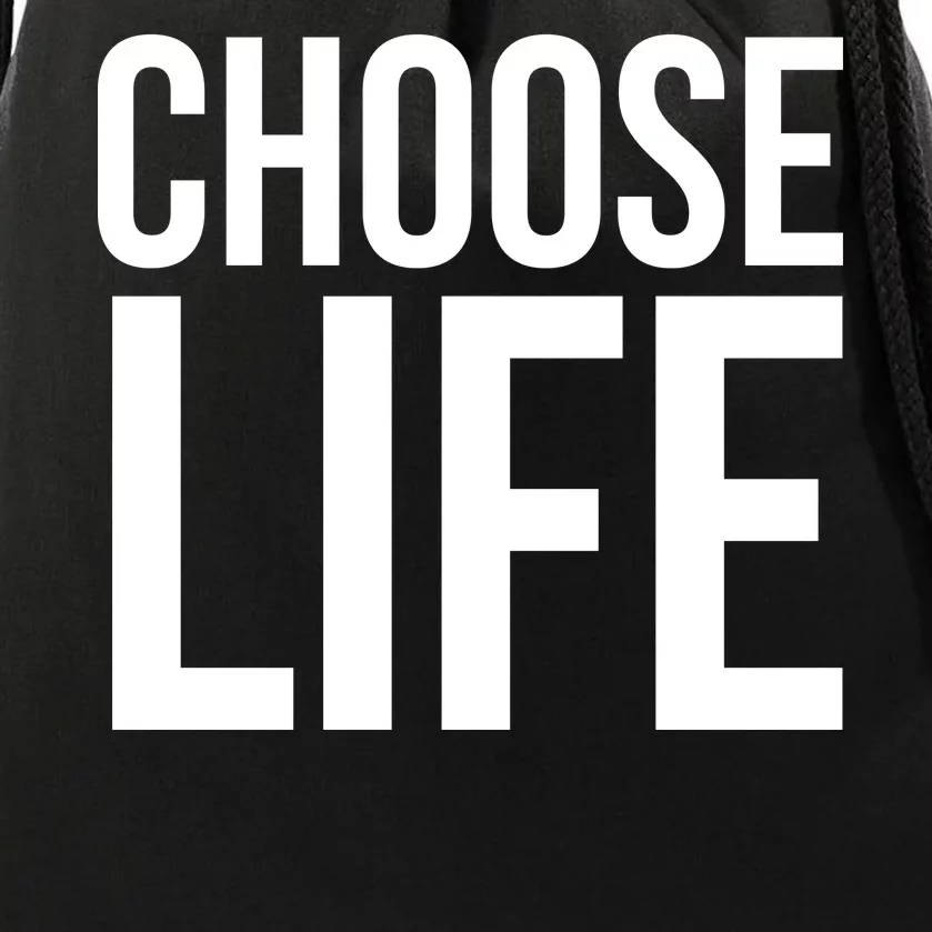 Choose Life Drawstring Bag