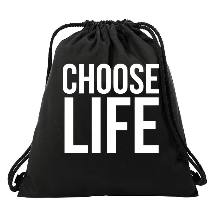 Choose Life Drawstring Bag