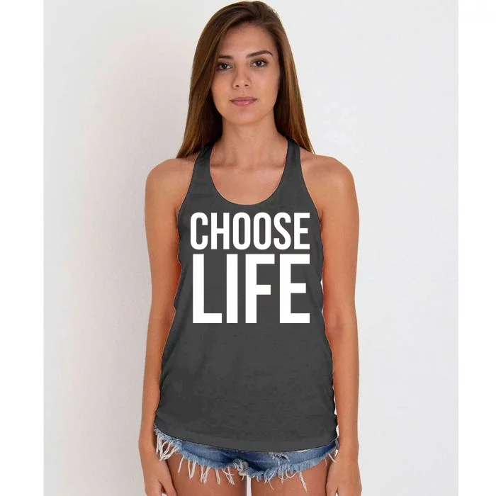 Choose Life Women's Knotted Racerback Tank