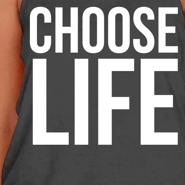 Choose Life Women's Knotted Racerback Tank