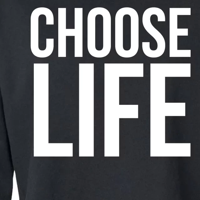 Choose Life Cropped Pullover Crew