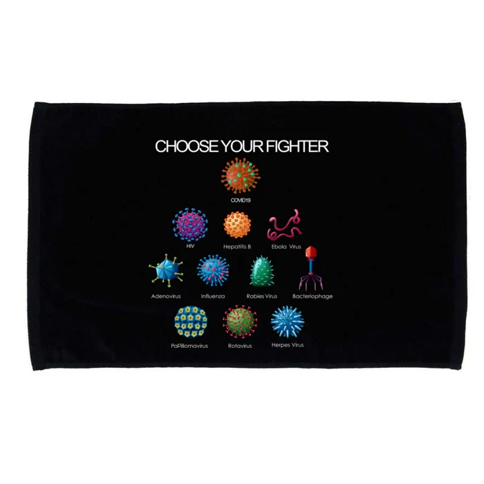 Choose Your Fighter Virus Flu Pandemic Microfiber Hand Towel