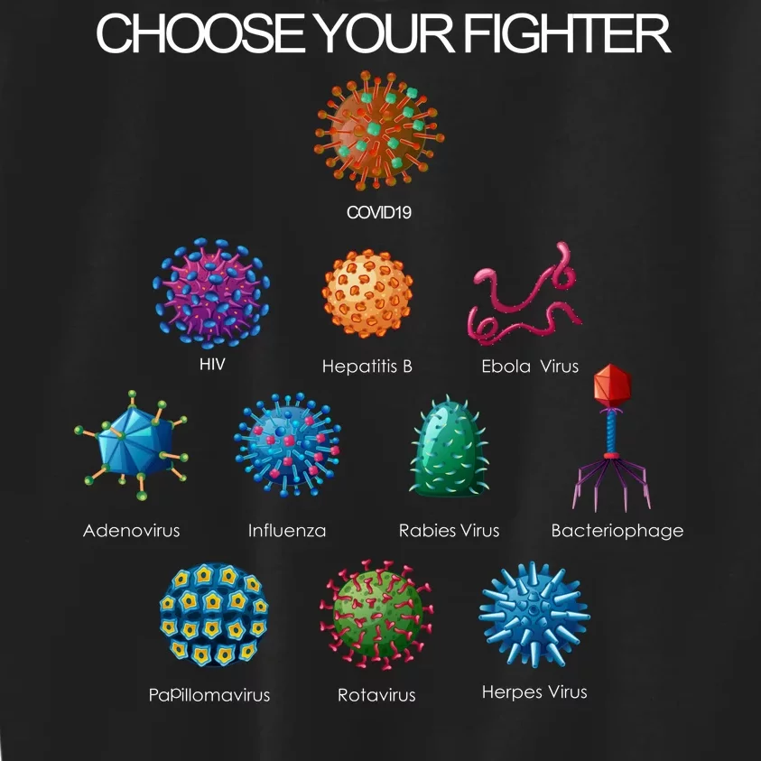 Choose Your Fighter Virus Flu Pandemic Kids Sweatshirt