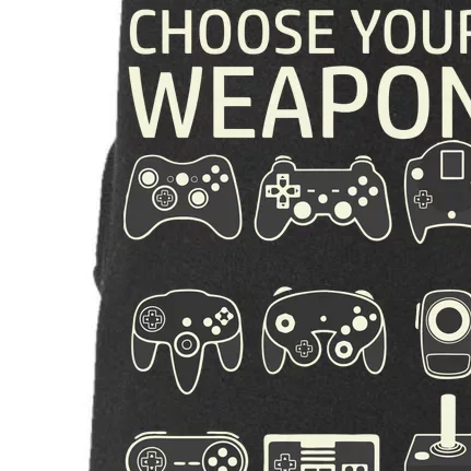 Choose Your Weapon Gaming Controllers Console Gamer Funny Doggie 3-End Fleece Hoodie