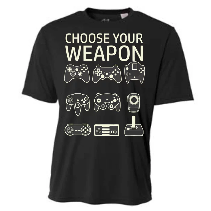 Choose Your Weapon Gaming Controllers Console Gamer Funny Cooling Performance Crew T-Shirt