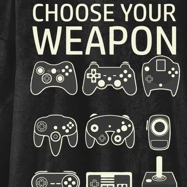 Choose Your Weapon Gaming Controllers Console Gamer Funny Hooded Wearable Blanket