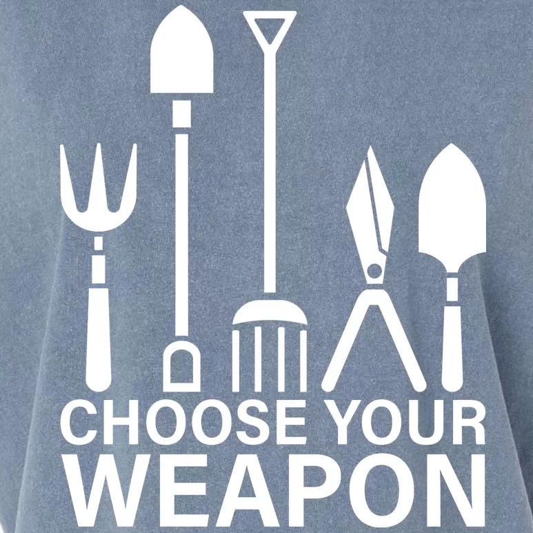 Choose Your Weapons Gardening Tools Garment-Dyed Women's Muscle Tee