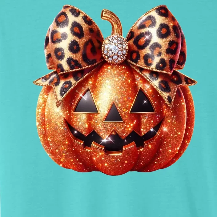 Cute Halloween Pumpkin Leopard Bow ChromaSoft Performance T-Shirt