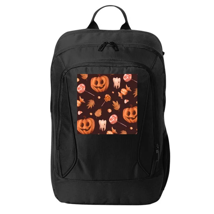 Creepy Halloween Pumpkin Candy City Backpack