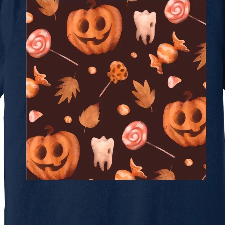 Creepy Halloween Pumpkin Candy Premium T-Shirt