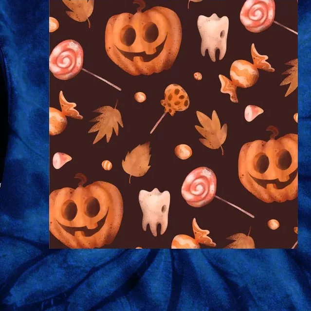 Creepy Halloween Pumpkin Candy Tie Dye Hoodie