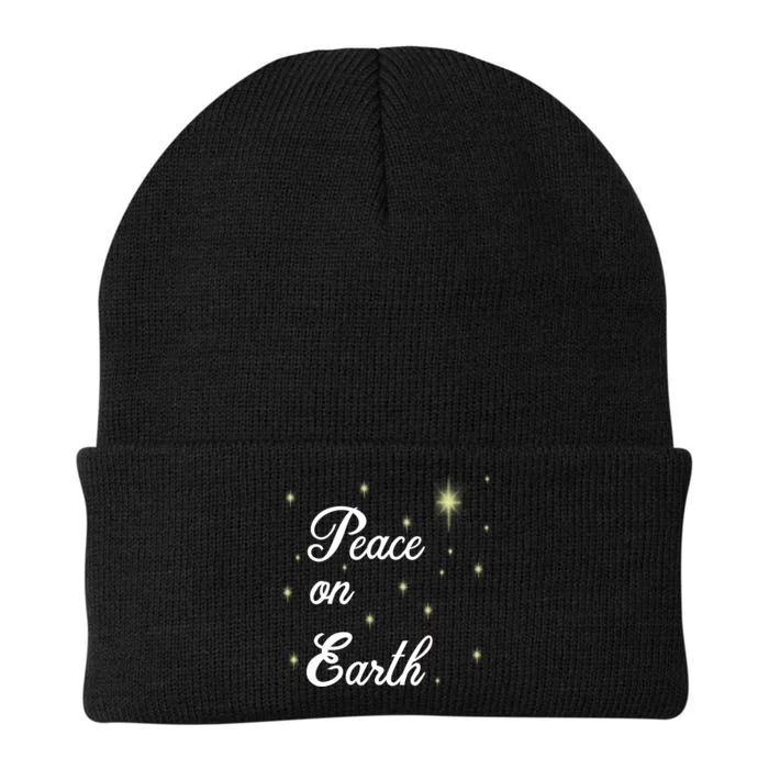 Christmas Holiday Peace On Earth Knit Cap Winter Beanie