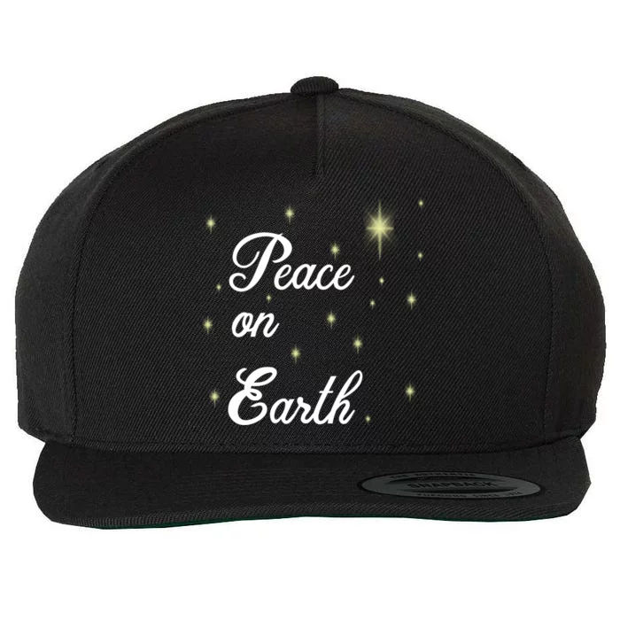 Christmas Holiday Peace On Earth Wool Snapback Cap