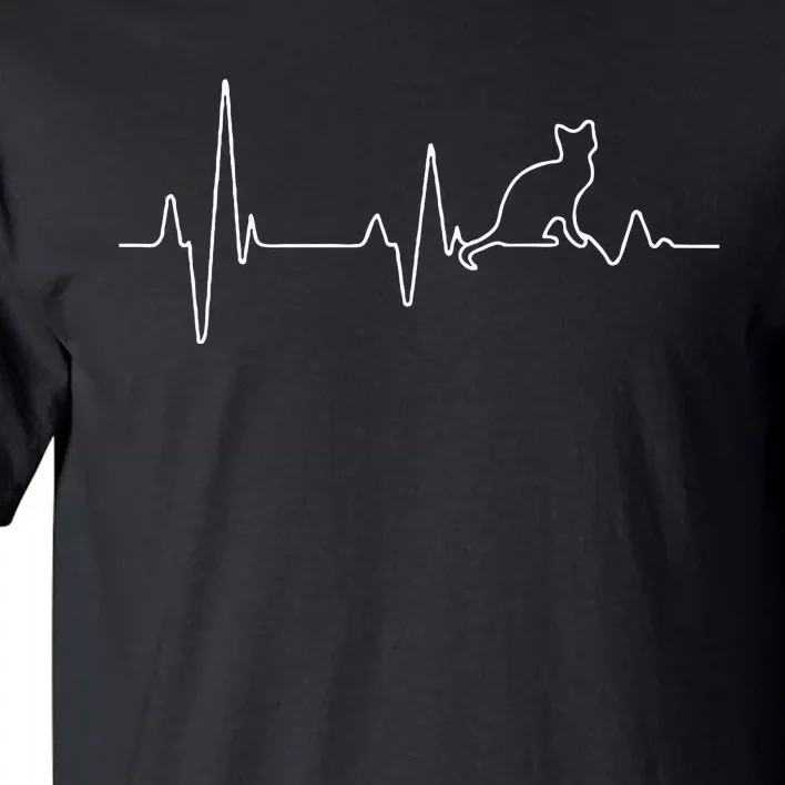 Cat Heartbeat Pulse EKG Cat Running Through My Veins Tall T-Shirt