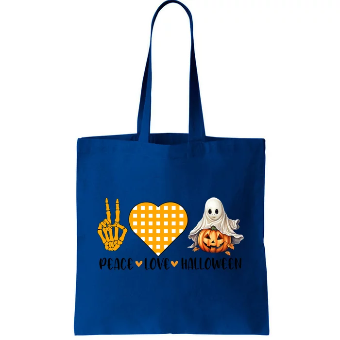 Cute Halloween Peace Love And Gnome Fall Gift Tote Bag