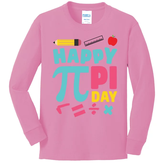 Cool Happy Pi Day Kids Long Sleeve Shirt