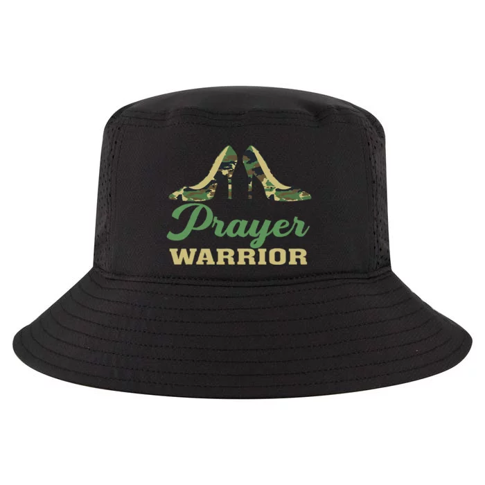 Camo Heels Prayer Warrior Faith God Jesus Christian Cool Comfort Performance Bucket Hat