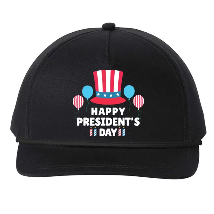 Cute Happy Presidents Day American Colors Patriots Gift Snapback Five-Panel Rope Hat