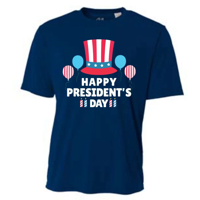 Cute Happy Presidents Day American Colors Patriots Gift Cooling Performance Crew T-Shirt