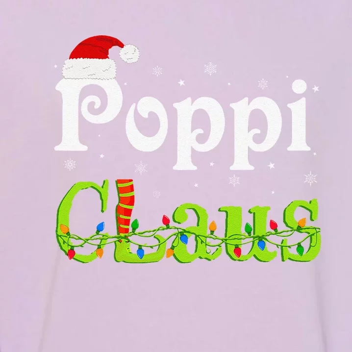 Christmas Holiday Party Poppi Claus Family Matching Pajamas Garment-Dyed Sweatshirt