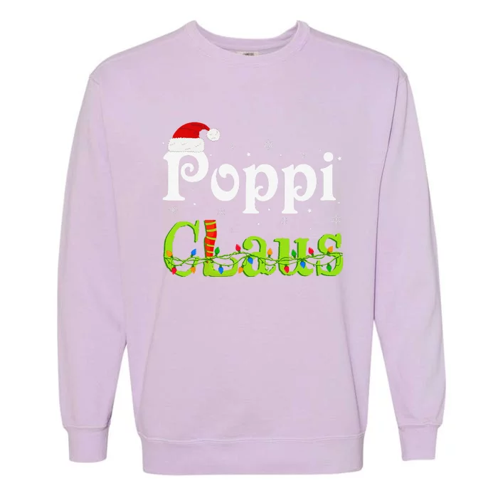 Christmas Holiday Party Poppi Claus Family Matching Pajamas Garment-Dyed Sweatshirt