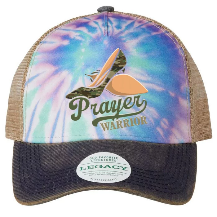 Camo Heels Prayer Warrior Faith God Jesus Christian Women Legacy Tie Dye Trucker Hat