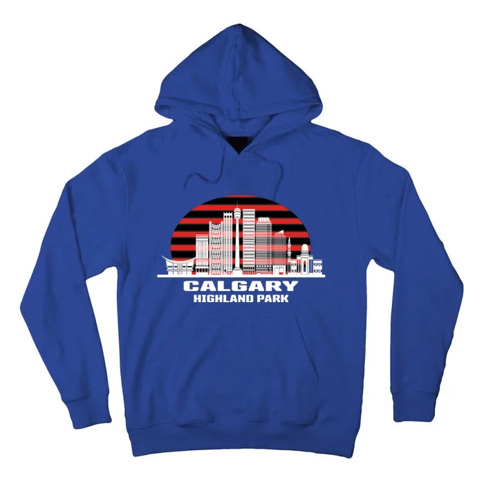 Calgary Highland Park Canada Skyline Tall Hoodie