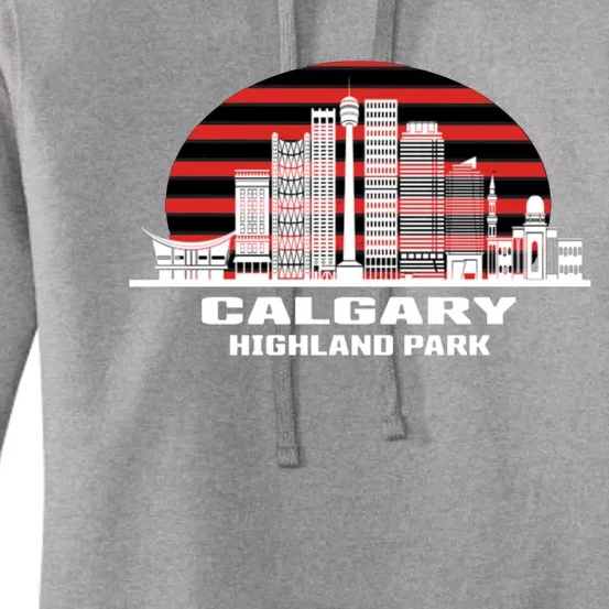 Calgary Highland Park Canada Skyline Women's Pullover Hoodie