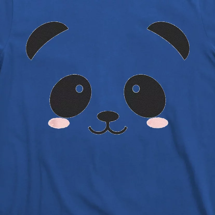 Cute Halloween Panda Bear Face Costume Gift T-Shirt