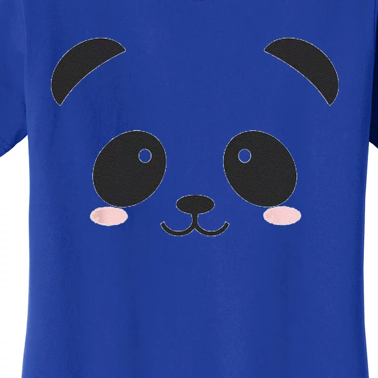 Cute Halloween Panda Bear Face Costume Gift Women's T-Shirt