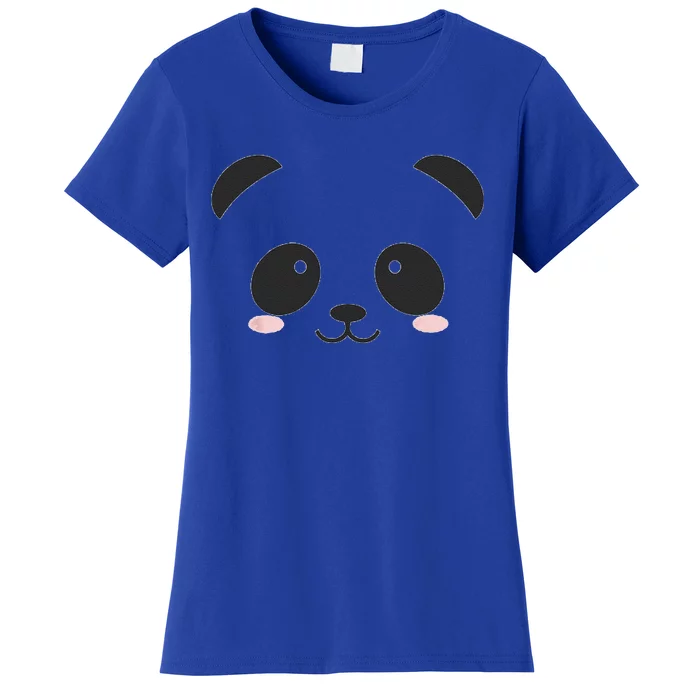 Cute Halloween Panda Bear Face Costume Gift Women's T-Shirt