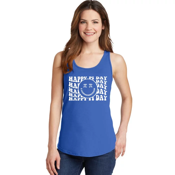 Cool Happy Pi Day Smiley Face Ladies Essential Tank