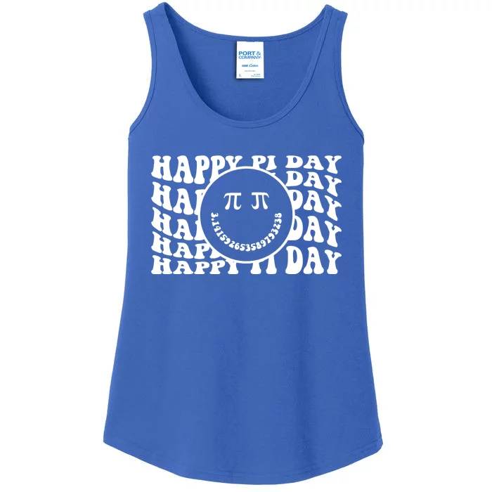 Cool Happy Pi Day Smiley Face Ladies Essential Tank