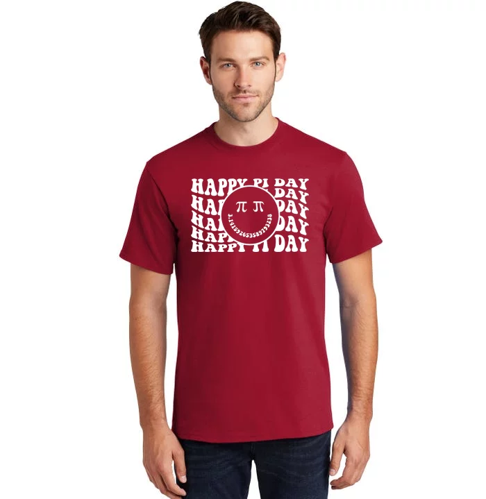 Cool Happy Pi Day Smiley Face Tall T-Shirt