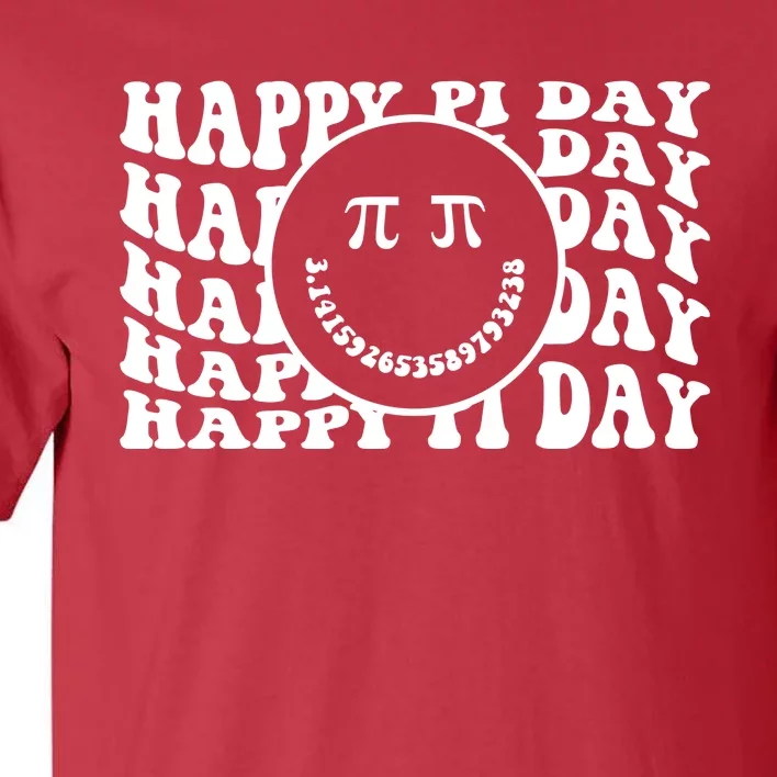 Cool Happy Pi Day Smiley Face Tall T-Shirt