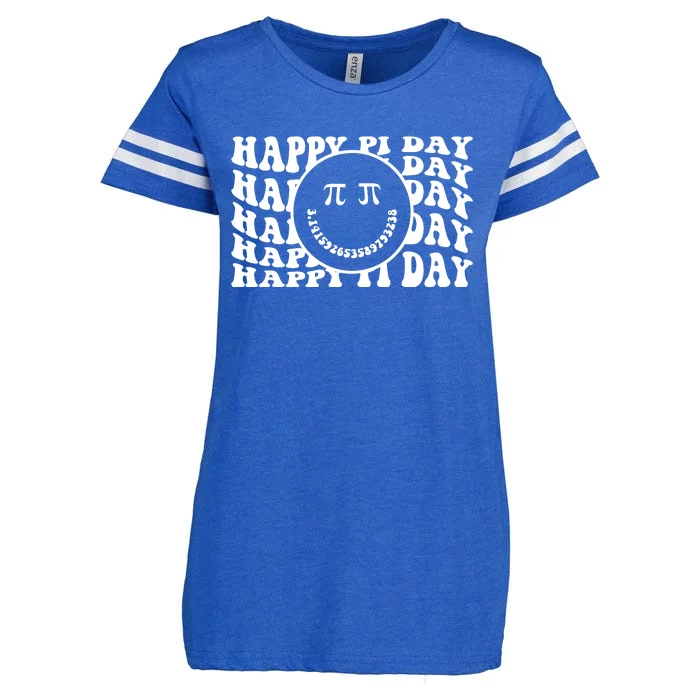 Cool Happy Pi Day Smiley Face Enza Ladies Jersey Football T-Shirt