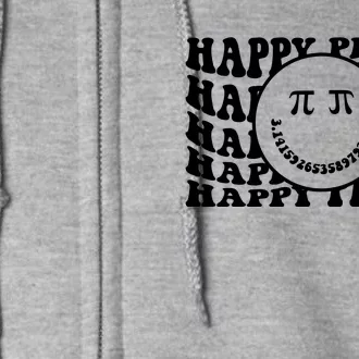 Cool Happy Pi Day Smiley Face Full Zip Hoodie