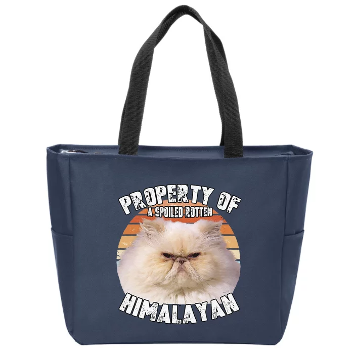 Cat Himalayan Property Vintage Eighties Style Cat Retro Gift Cute Dog Zip Tote Bag