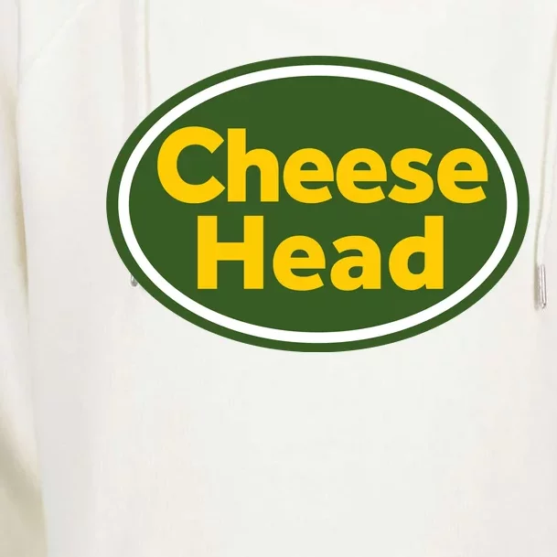 Cheese Head Packer Football Womens Funnel Neck Pullover Hood