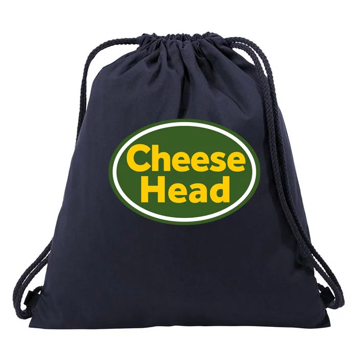 Cheese Head Packer Football Drawstring Bag