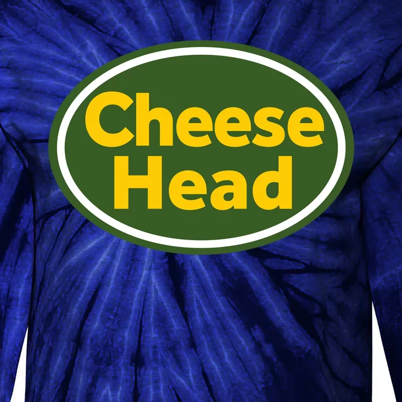 Cheese Head Packer Football Tie-Dye Long Sleeve Shirt