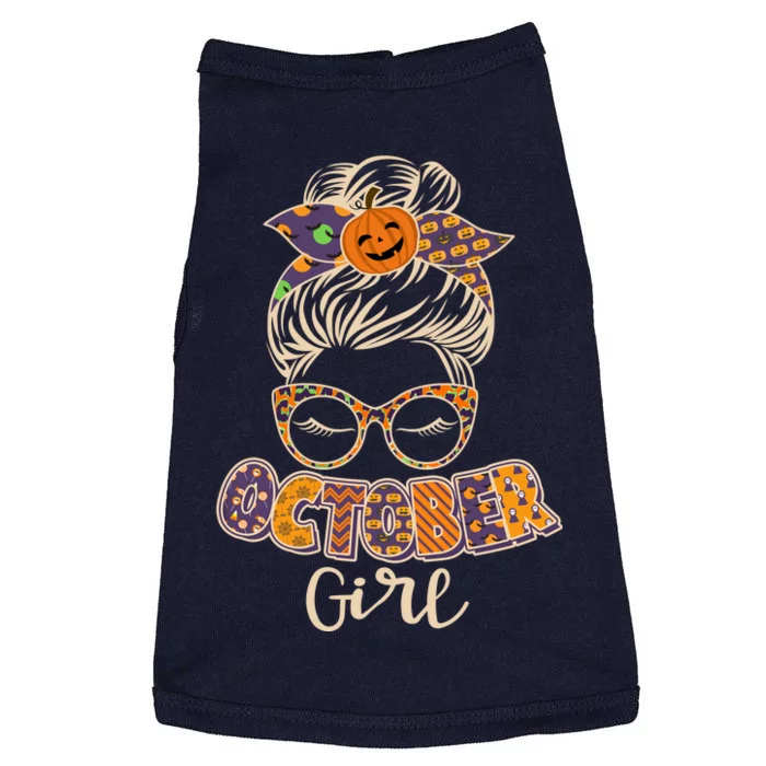 Cute Halloween Patterns October Girl Doggie Tank