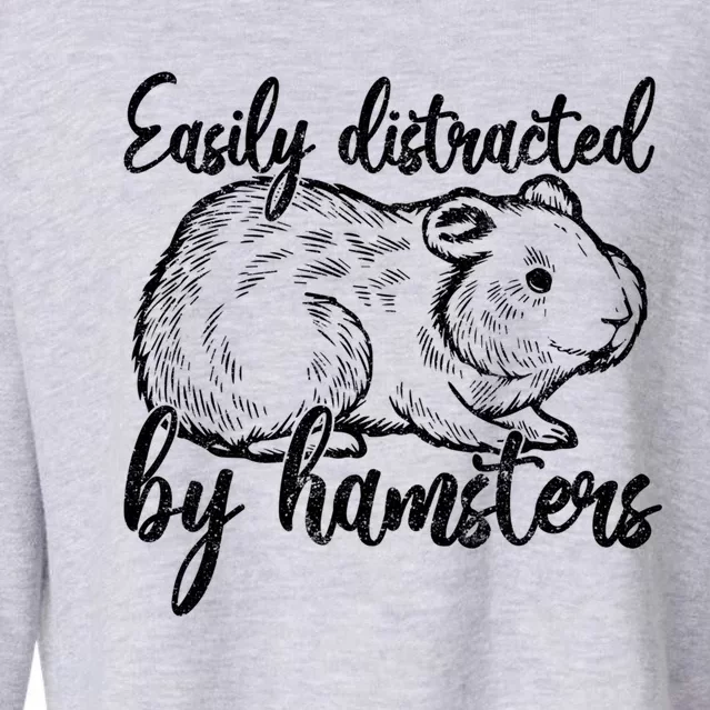 Cute Hamster Pet Gift Funny Hamster Gift Cropped Pullover Crew