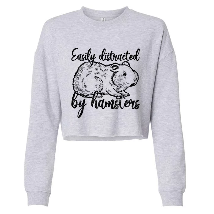 Cute Hamster Pet Gift Funny Hamster Gift Cropped Pullover Crew