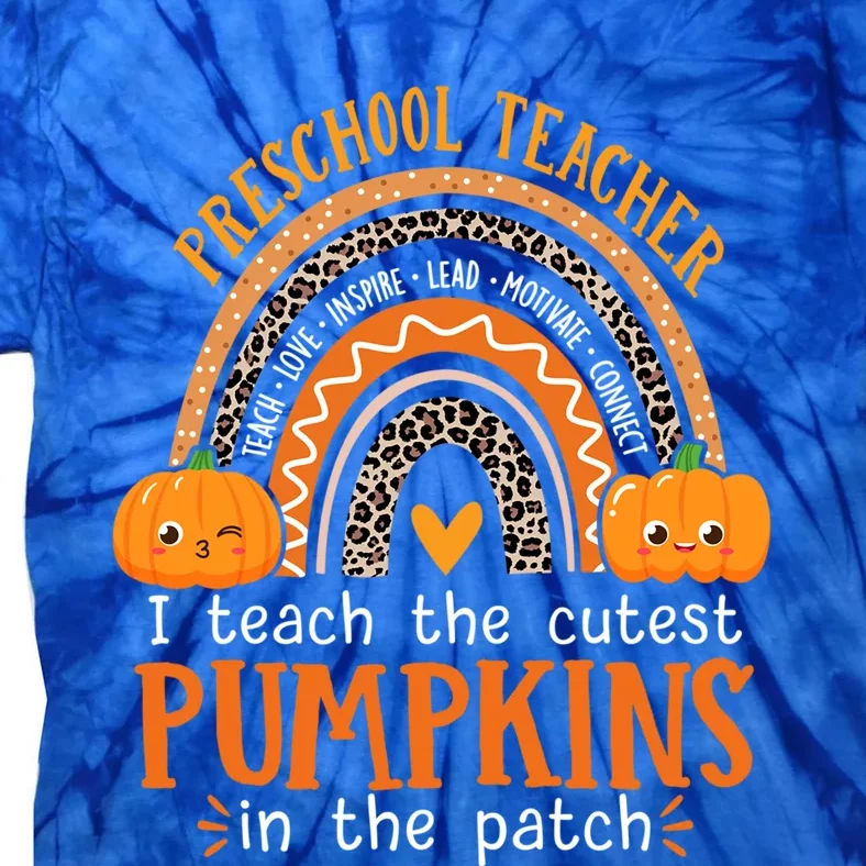 Cute Halloween Preschool Teacher I Teach The Cutest Pumpkins Gift Tie-Dye T-Shirt