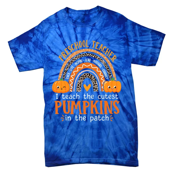 Cute Halloween Preschool Teacher I Teach The Cutest Pumpkins Gift Tie-Dye T-Shirt