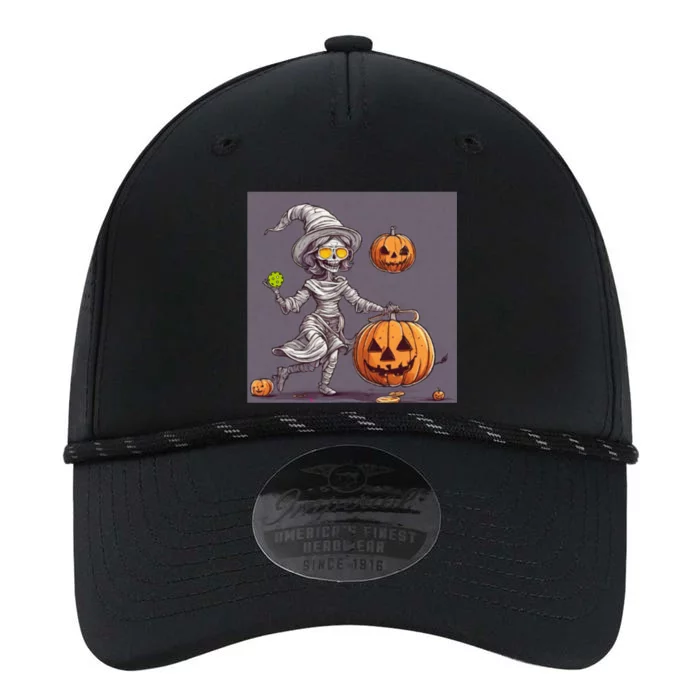 Cute Halloween Pickleball Mummy Witch With Pumpkins Gift Performance The Dyno Cap