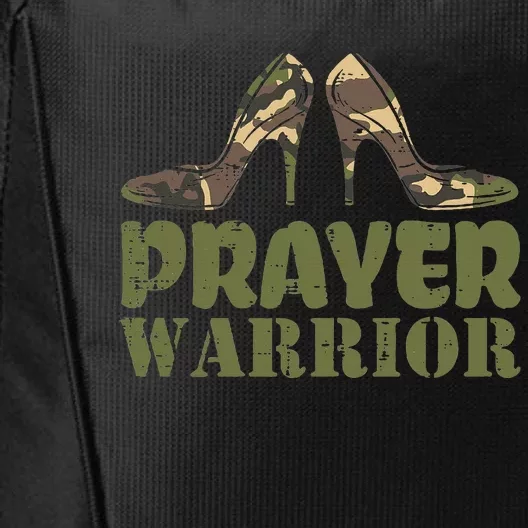 Camo Heels Prayer Warrior Faith God Jesus Christian City Backpack