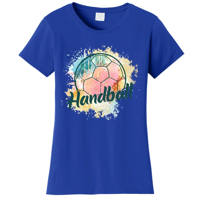 Colorful Handball Player Sport Ball Handball Gift Women's T-Shirt