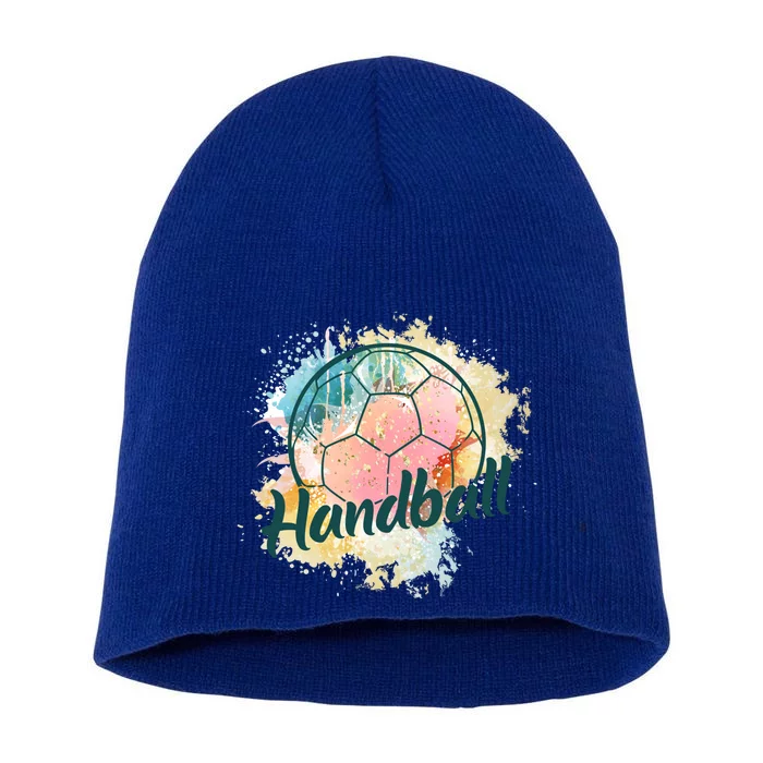 Colorful Handball Player Sport Ball Handball Gift Short Acrylic Beanie